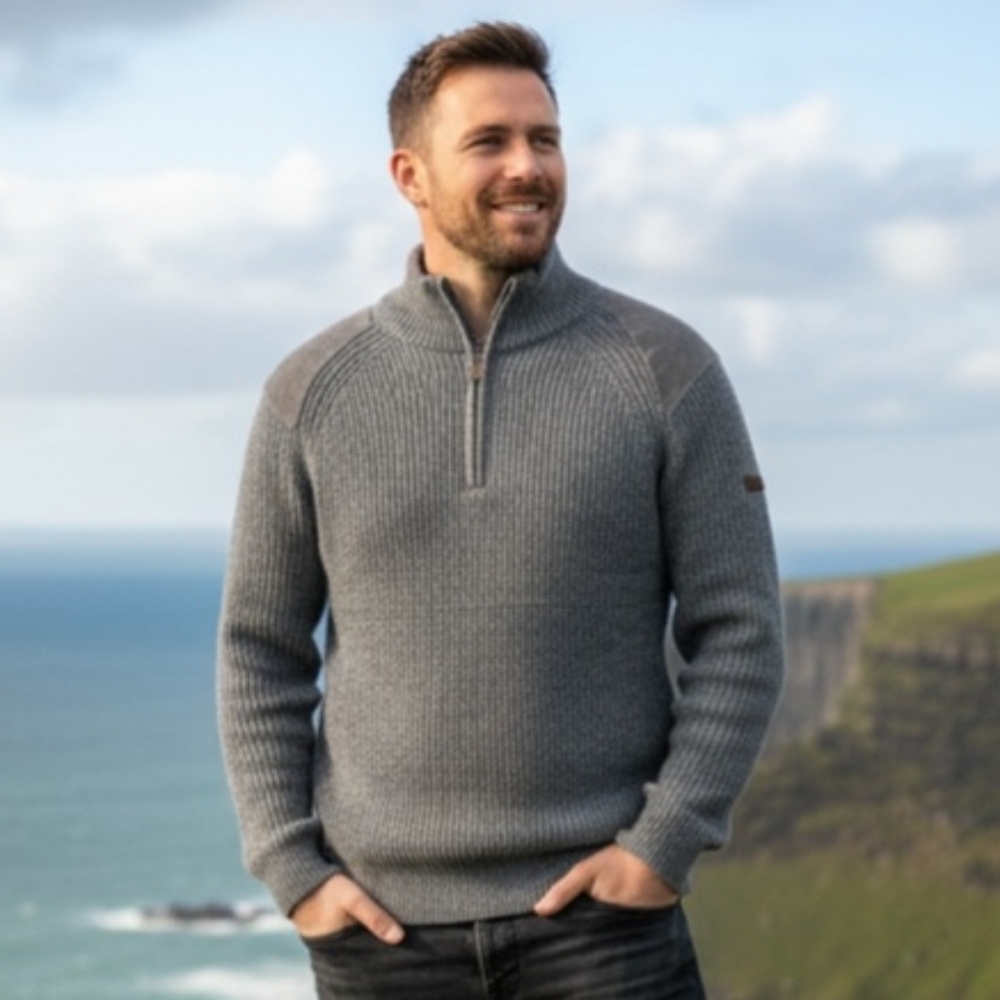 WoolOvers M Old Money Country Club Cabincore Pure Wool Knit Hill Walker Sweater